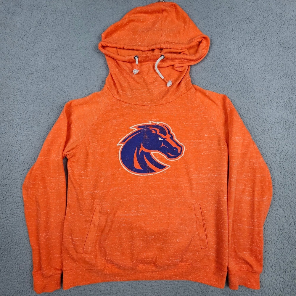 Colosseum Boise State Broncos NCAA Orange Hoodie Pullover Sweatshirt Mens